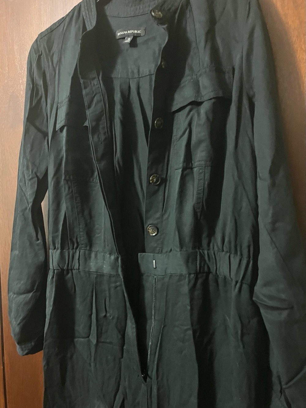 Banana Republic black long sleeve jumpsuit size 10.